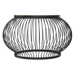 Table Basse X2 Métal Et Bois De Manguier Esther Atmosphera -Promos Meubles Boutique table basse x2 en metal et bois de manguier atmosphera 5