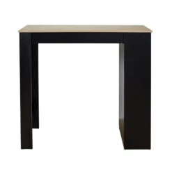 Table De Bar Avec étagères Et Plateau Bois -Promos Meubles Boutique table de bar avec etagere plateau bois 5