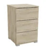 Demeyere Table De Chevet 3 Tiroirs Perfect Naturel -Promos Meubles Boutique table de chevet 3 tiroirs perfect naturel