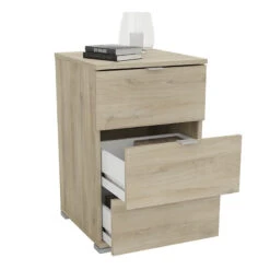 Demeyere Table De Chevet 3 Tiroirs Perfect Naturel -Promos Meubles Boutique table de chevet 3 tiroirs perfect naturel 1 1