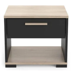 Demeyere Table De Chevet Izzy 1 Tiroir Noir Et Bois -Promos Meubles Boutique table de chevet izzy 1 tiroir noir et bois 3