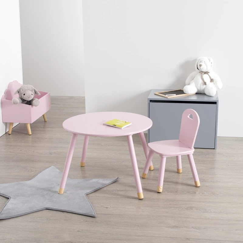 Table Enfant Rose Atmosphera Collection Douceur 4 Table Enfant Rose Atmosphera Collection Douceur – Image 2