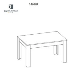 Demeyere Table De Salle Manger 140 Cm Bruce -Promos Meubles Boutique table salle manger bruce 3