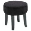 Tabouret En Velours Adriel Coloris Noir Atmosphera -Promos Meubles Boutique tabouret adriel en velours coloris noir