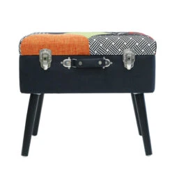 Tabouret Coffre Valise Patchwork Sur Pieds -Promos Meubles Boutique tabouret coffre valise patchwork sur pieds 6