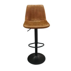Tabouret De Bar Barcelona PU Cognac -Promos Meubles Boutique tabouret de bar barcelona pu cognac 5