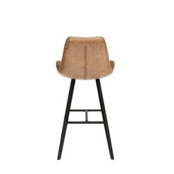Tabouret De Bar Bas Alicante PU Cognac -Promos Meubles Boutique tabouret de bar bas alicante pu cognac 2