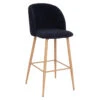 Tabouret De Bar Bleu Encre Céleste Pieds Effet Bois Atmosphera -Promos Meubles Boutique tabouret de bar bleu encre celeste pieds effet bois atmosphera