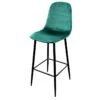 Tabouret De Bar En Velours Vert Pieds Métal Inoui 1 Tabouret De Bar En Velours Vert Pieds Métal Inoui -Promos Meubles Boutique tabouret de bar en velours vert pieds metal inou