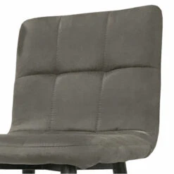 Tabouret De Bar Gris Pieds Métal Noir -Promos Meubles Boutique tabouret de bar gris pieds metal noir 1 2