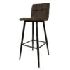 Tabouret De Bar Marron Pieds Métal Noir -Promos Meubles Boutique tabouret de bar marron pieds metal noir