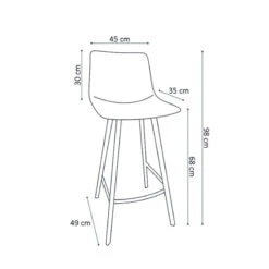 Tabouret De Bar Ozan PU Noir -Promos Meubles Boutique tabouret de bar ozan pu noir 2