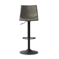 Tabouret De Bar Réglable Trevi PU Gris -Promos Meubles Boutique tabouret de bar reglable trevi pu gris 1 3