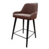 Tabouret De Bar Simili Portland Marron Pieds Métal -Promos Meubles Boutique tabouret de bar simili portland marron pieds metal