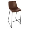 Tabouret De Bar Simili Marron Lois Atmosphera -Promos Meubles Boutique tabouret de bar smili marron lois atmosphera