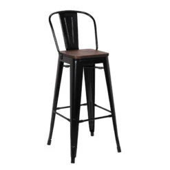 Tabouret De Bar Oscar Orme Antique Et Noir