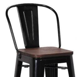 Tabouret De Bar Oscar Orme Antique Et Noir -Promos Meubles Boutique tabouret de bar victoria orme antique et noir 4