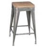 Tabouret Haut Joris Métal Gris Atmosphera -Promos Meubles Boutique tabouret haut joris metal gris atmosphera