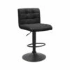Tabouret Pivotant Hauteur Réglable Yeimy PU Noir -Promos Meubles Boutique tabouret pivotant hauteur reglable yeimy pu noir