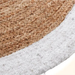 Tapis En Jute Bord Blanc D120 Atmosphera -Promos Meubles Boutique tapis en jute bord blanc d120 atmosphera 3