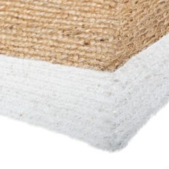 Tapis Jute Naturel Bord Blanc 120x170 Atmosphera -Promos Meubles Boutique tapis jute naturel bord blanc 120x170 atmosphera 3