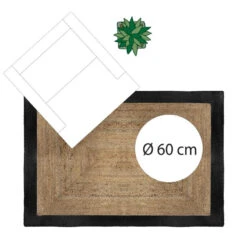 Tapis Jute Naturel Bord Noir 120x170 Atmosphera -Promos Meubles Boutique tapis jute naturel bord noir 120x170 atmosphera 2