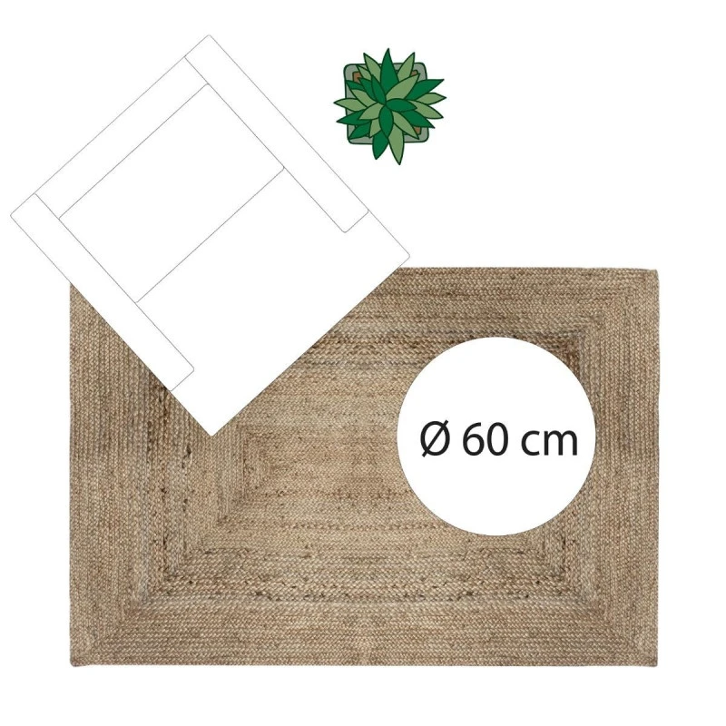 Tapis Jute Naturel Rectangulaire 120x170 Atmosphera 6 Tapis Jute Naturel Rectangulaire 120x170 Atmosphera â Image 4
