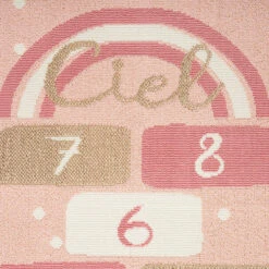 Tapis Marelle Rose 80x152 Cm Atmosphera -Promos Meubles Boutique tapis marelle rose 80x152 cm atmosphera 1 2