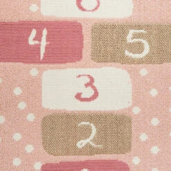 Tapis Marelle Rose 80x152 Cm Atmosphera -Promos Meubles Boutique tapis marelle rose 80x152 cm atmosphera 1 3