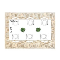 Tapis Rectangulaire Relief Feuille 160x230 Atmosphera -Promos Meubles Boutique tapis rectangulaire relief feuille 160x230 atmosphera 1 3