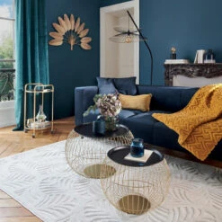 Tapis Rectangulaire Relief Feuille 160x230 Atmosphera -Promos Meubles Boutique tapis rectangulaire relief feuille 160x230 atmosphera 1 7