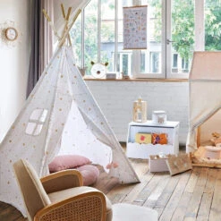 Tipi Décoratif 160 Cm Pour Enfant Blanc Atmosphera -Promos Meubles Boutique tipi 5 pieds decoratif pour enfant blanc atmosphera 1 4
