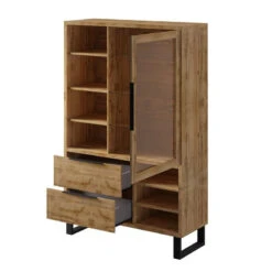 Vitrine 1 Porte 2 Tiroirs Halle -Promos Meubles Boutique vitrine 1 porte 2 tiroirs halle 1