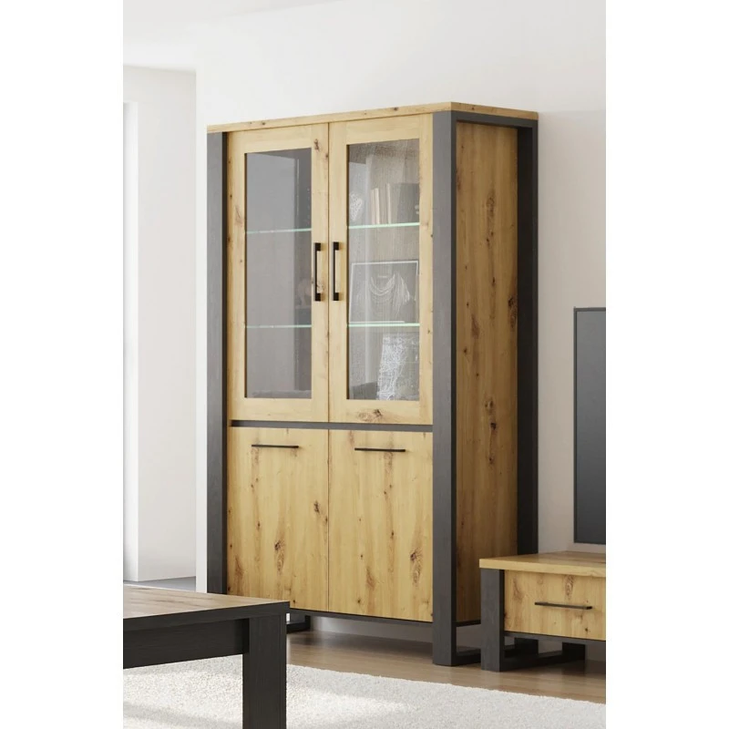 Vitrine 2 Portes + 2 Portes Vitrées LED Eden 4 Vitrine 2 Portes + 2 Portes Vitrées LED Eden – Image 2