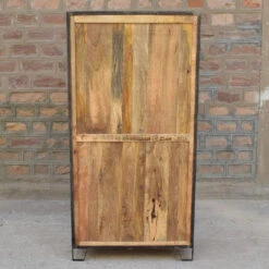 Vitrine 2 Portes 4 Niveaux Manguier -Promos Meubles Boutique vitrine 2 portes 4 niveaux manguier 2