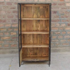 Vitrine 2 Portes 4 Niveaux Manguier -Promos Meubles Boutique vitrine 2 portes 4 niveaux manguier 4