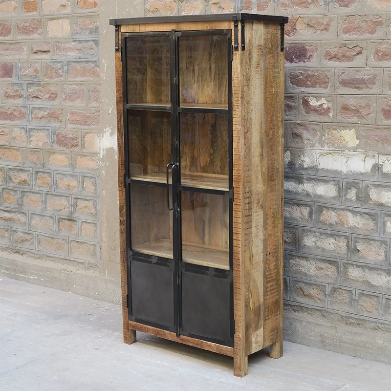 Vitrine 2 Portes Bois De Manguier Et Métal 8 Vitrine 2 Portes Bois De Manguier Et Métal – Image 6