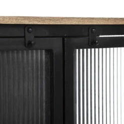 Vitrine 2 Portes Métal Et Verre Tibo Atmosphera -Promos Meubles Boutique vitrine 2 portes metal et verre tibo atmosphera 4