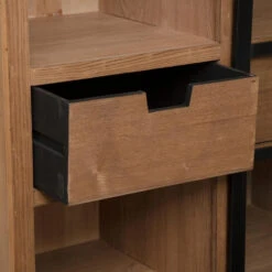 Vitrine Porte Coulissante Danik 2 Tiroirs Atmosphera -Promos Meubles Boutique vitrine porte coulissante danik 2 tiroirs atmosphera 4