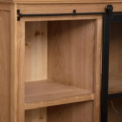 Vitrine Porte Coulissante Danik 2 Tiroirs Atmosphera -Promos Meubles Boutique vitrine porte coulissante danik 2 tiroirs atmosphera 5